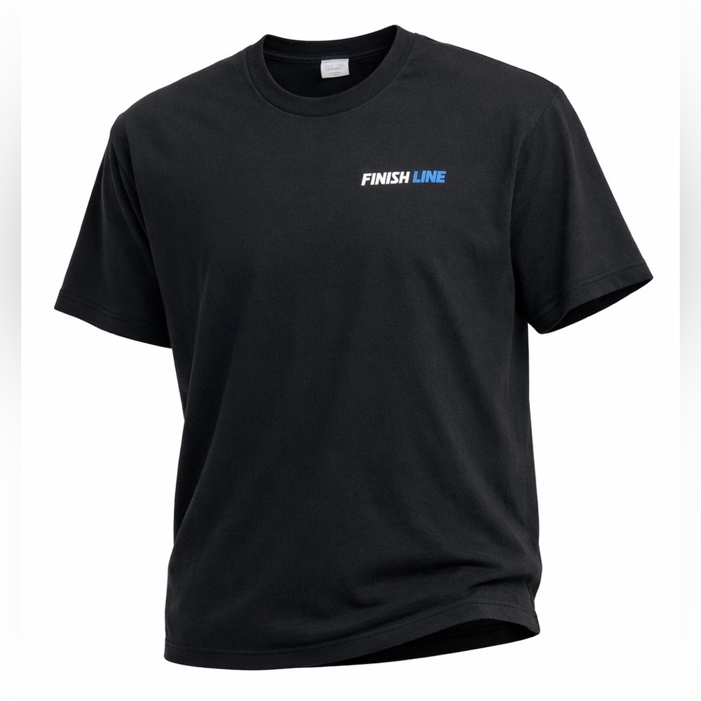 Finish Line Employee Workwear Navy Tee with Blue Logo Sz XL